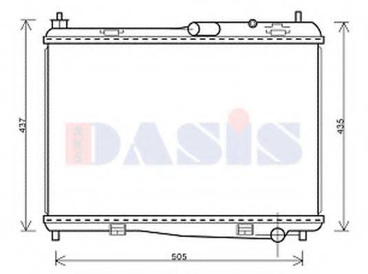 AKS DASIS 090082N Радіатор, охолодження двигуна