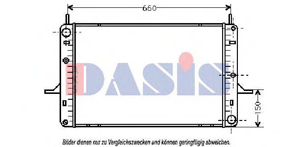 AKS DASIS 090770N Радіатор, охолодження двигуна