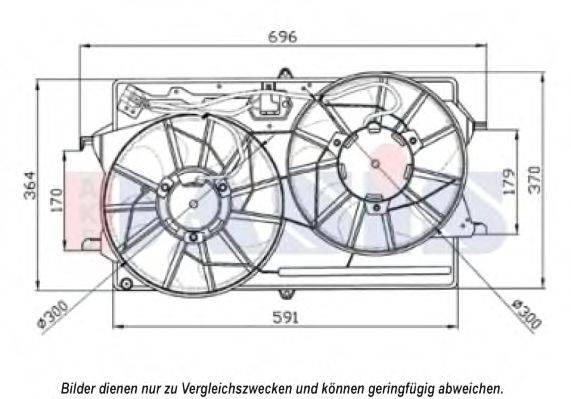 AKS DASIS 098330N Вентилятор, охолодження двигуна