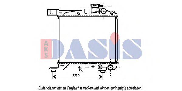 AKS DASIS 100070N Радіатор, охолодження двигуна