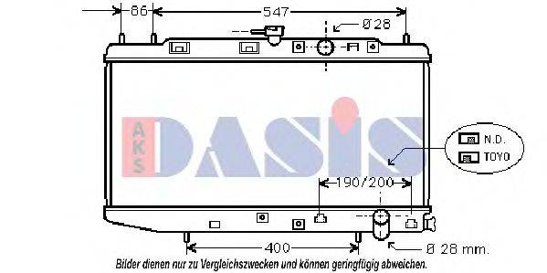 AKS DASIS 100350N Радіатор, охолодження двигуна