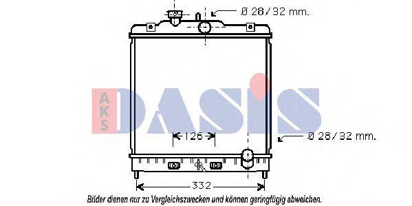 AKS DASIS 103003N Радіатор, охолодження двигуна