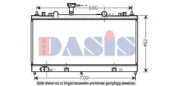 AKS DASIS 110032N Радіатор, охолодження двигуна