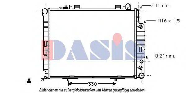 AKS DASIS 120012N Радіатор, охолодження двигуна