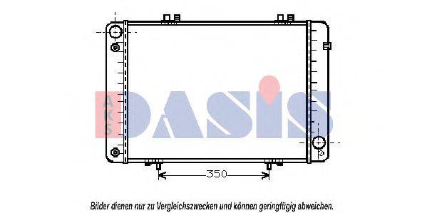 AKS DASIS 121620N Радіатор, охолодження двигуна