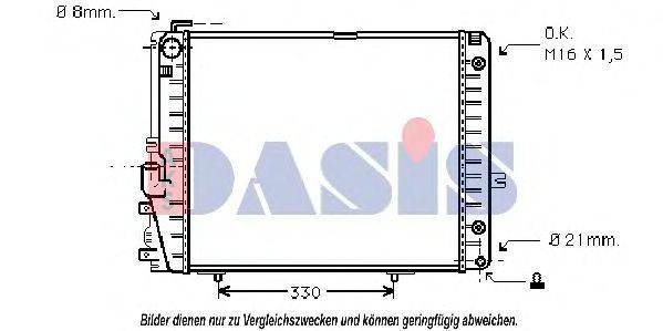 AKS DASIS 121650N Радіатор, охолодження двигуна