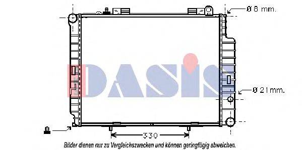 AKS DASIS 122580N Радіатор, охолодження двигуна