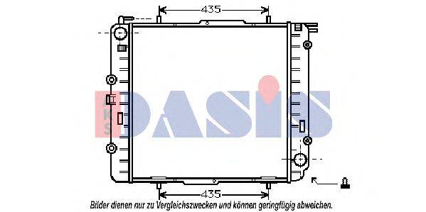 AKS DASIS 122670N Радіатор, охолодження двигуна