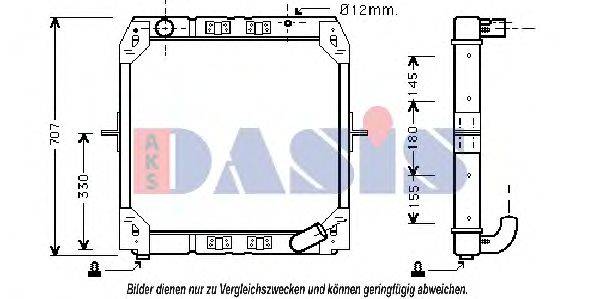 AKS DASIS 131460N Радіатор, охолодження двигуна