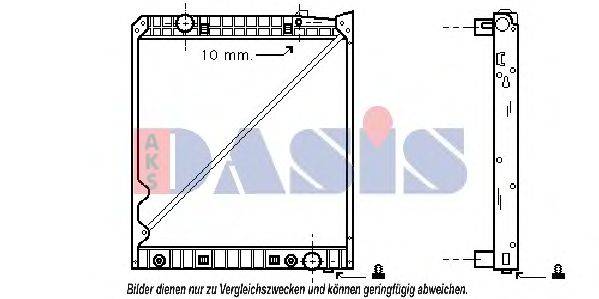 AKS DASIS 132080N Радіатор, охолодження двигуна