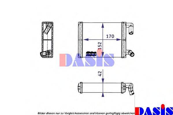 AKS DASIS 139390N Теплообмінник, опалення салону