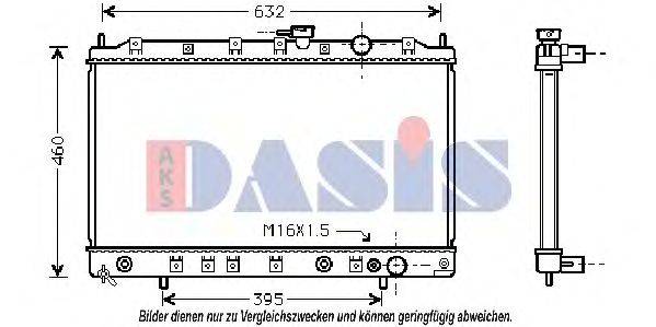 AKS DASIS 140001N Радіатор, охолодження двигуна