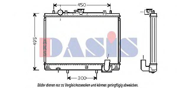 AKS DASIS 140009N Радіатор, охолодження двигуна