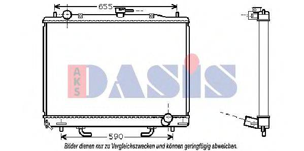 AKS DASIS 140016N Радіатор, охолодження двигуна