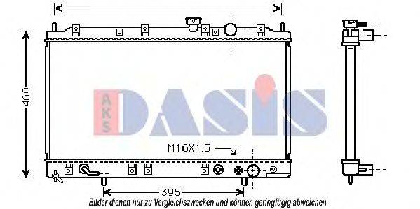 AKS DASIS 140032N Радіатор, охолодження двигуна