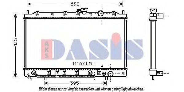 AKS DASIS 140045N Радіатор, охолодження двигуна