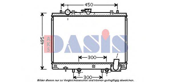 AKS DASIS 140089N Радіатор, охолодження двигуна