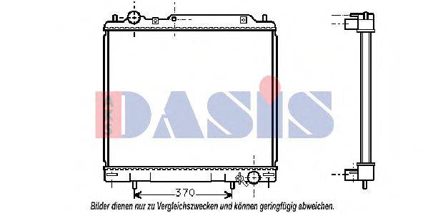 AKS DASIS 140091N Радіатор, охолодження двигуна