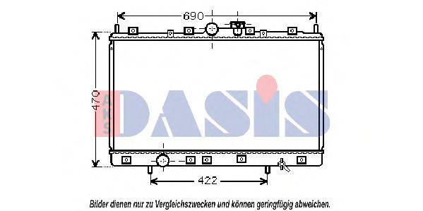 AKS DASIS 140094N Радіатор, охолодження двигуна