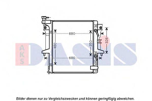 AKS DASIS 140101N Радіатор, охолодження двигуна