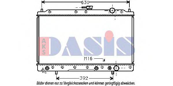 AKS DASIS 140720N Радіатор, охолодження двигуна