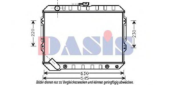 AKS DASIS 141110N Радіатор, охолодження двигуна