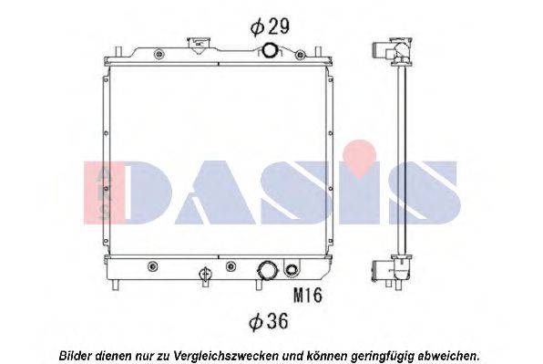 AKS DASIS 141300N Радіатор, охолодження двигуна