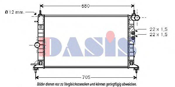 AKS DASIS 150003N Радіатор, охолодження двигуна