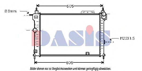 AKS DASIS 150032N Радіатор, охолодження двигуна