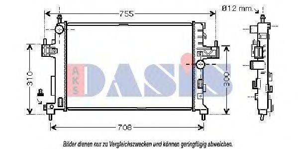 AKS DASIS 150053N Радіатор, охолодження двигуна