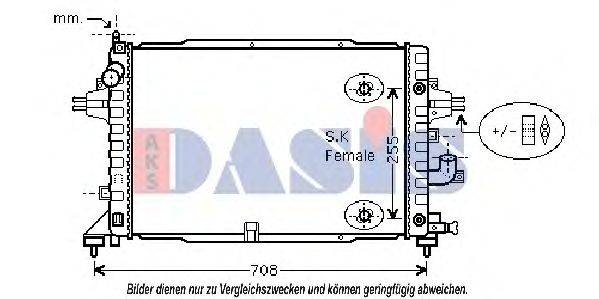 AKS DASIS 150092N Радіатор, охолодження двигуна