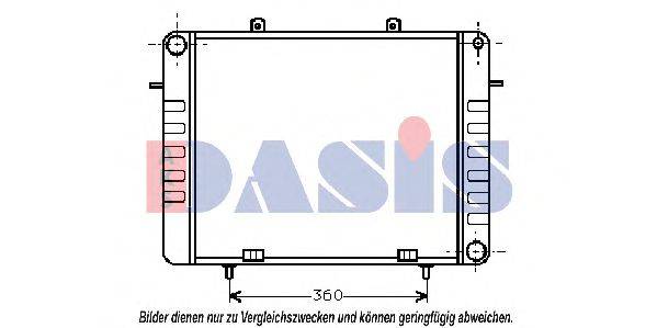 AKS DASIS 151050N Радіатор, охолодження двигуна