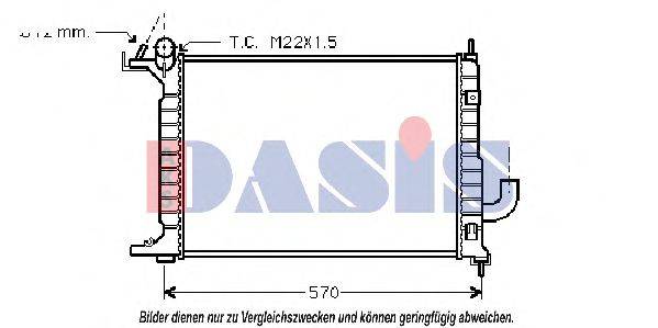 AKS DASIS 151300N Радіатор, охолодження двигуна