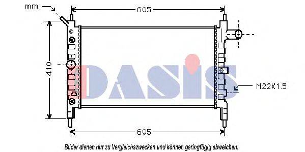 AKS DASIS 151440N Радіатор, охолодження двигуна