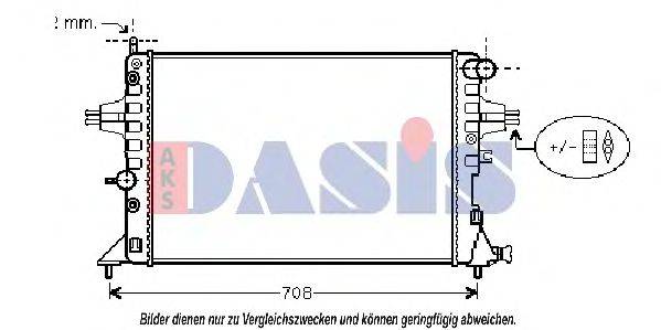 AKS DASIS 151640N Радіатор, охолодження двигуна