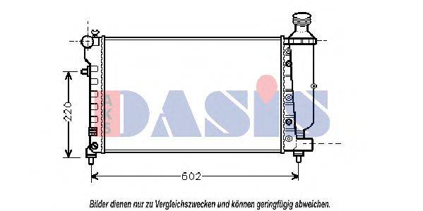 AKS DASIS 160007N Радіатор, охолодження двигуна