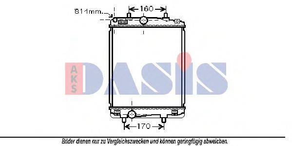 AKS DASIS 160092N Радіатор, охолодження двигуна