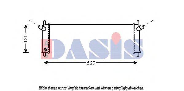 AKS DASIS 171080N Радіатор, охолодження двигуна