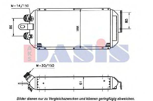 AKS DASIS 176120N масляний радіатор, моторне масло