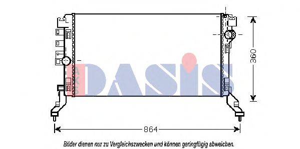 AKS DASIS 180071N Радіатор, охолодження двигуна