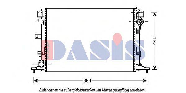 AKS DASIS 180072N Радіатор, охолодження двигуна