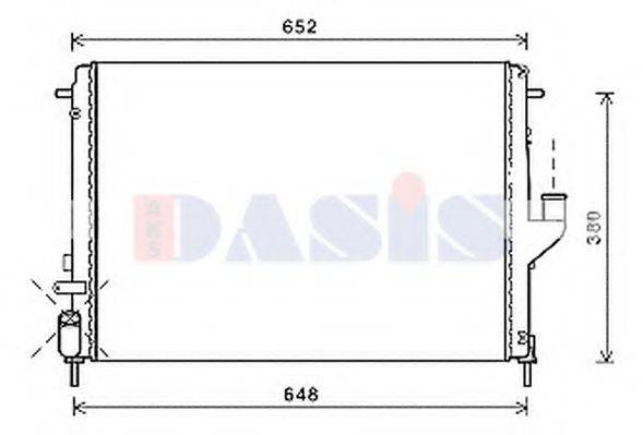 AKS DASIS 180088N Радіатор, охолодження двигуна