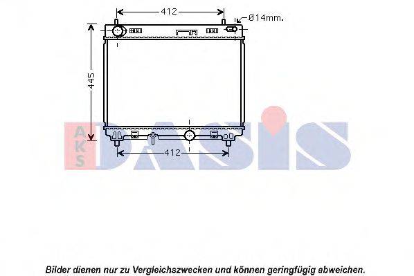 AKS DASIS 210185N Радіатор, охолодження двигуна