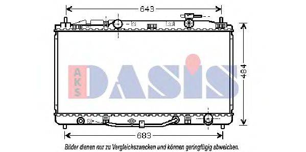 AKS DASIS 210206N Радіатор, охолодження двигуна