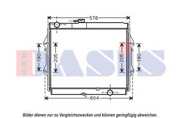 AKS DASIS 210245N Радіатор, охолодження двигуна