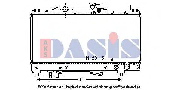 AKS DASIS 210510N Радіатор, охолодження двигуна