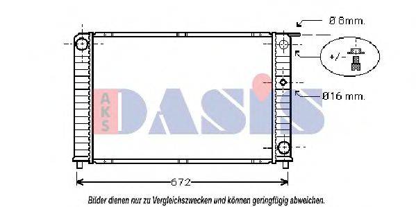 AKS DASIS 220020N Радіатор, охолодження двигуна