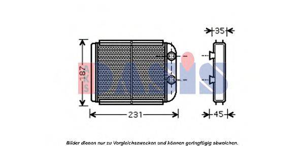 AKS DASIS 229007N Теплообмінник, опалення салону