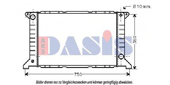 AKS DASIS 250020N Радіатор, охолодження двигуна