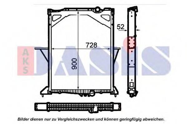 AKS DASIS 280021N Радіатор, охолодження двигуна